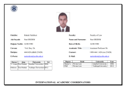 ınternatıonal academıc coordınators