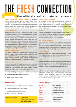 The Fresh Connection Global Challenge 2015 En iyi tedarik