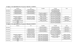İş Sağlığı ve G&uuml;venliği B&ouml;l&uuml;m&uuml; Ders Programı (I. &Ouml;ğretim) A ŞUBESİ