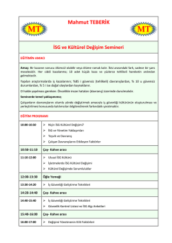 İSG ve K&uuml;lt&uuml;rel Değişim Semineri
