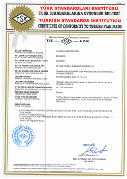 ıfıcate of conformıty to turkısh standards