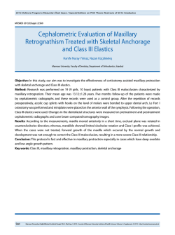 Cephalometric Evaluation of Maxillary Retrognathism