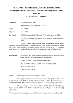 ııı. mahalli idareler strateji geliştirme / mali hizmetler birim