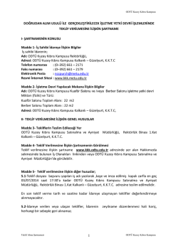 teklif verilmesine ilişkin şartname i&ccedil;in tıklayınız