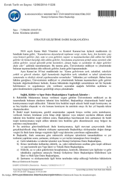 Kiralama işlemleri - KM&Uuml; Strateji Geliştirme Daire Başkanlığı