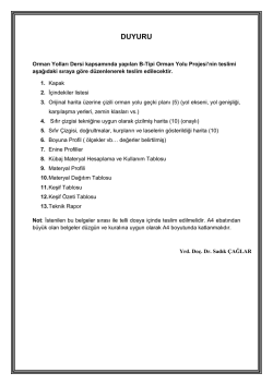 DUYURU - Artvin &Ccedil;oruh &Uuml;niversitesi