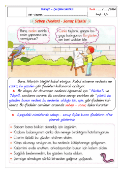 Sebep Sonu&ccedil; c&uuml;mleleri