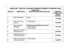 Esenyurt İl&ccedil;e Sosyal G&uuml;venlik Kurumu M&uuml;d&uuml;rl&uuml;ğ&uuml; Hizmet Standartları
