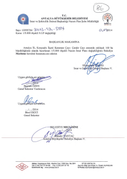 G&uuml;ndemin 86.Maddesi - Antalya Belediyesi