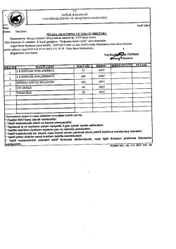1,8 sodyum hyaluronate vb. 5 kalem - Van B&ouml;lge Eğitim ve Araştırma