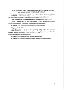 Ek: Y&ouml;netmelik Değişiklik Taslağı i&ccedil;in tıklayınız.