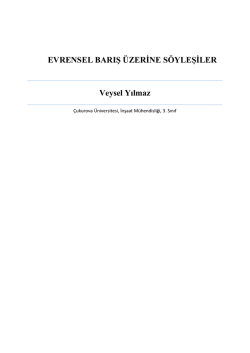 Evrensel Barış &Uuml;zerine S&ouml;yleşiler