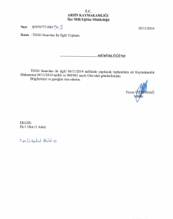 T.c. ARSİN KAYMAKAMLIĞI ıı&ccedil;e Miııi Eğitim M&uuml;d&uuml;rl&uuml;ğ&uuml;