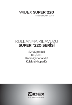 kullanma kılavuzu super&trade;220 serisi