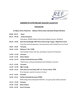 &Ccedil;alıştay Programı - REF