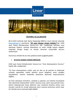 DUYURU: 15.12.2014/42