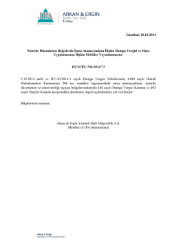 2014-73 Noterde D&uuml;zenlenen Belgelerde İmza