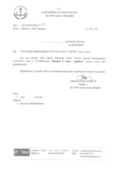 İlkokul 4.sınıf İngilizce - karak&ouml;pr&uuml; il&ccedil;e milli eğitim m&uuml;d&uuml;rl&uuml;ğ&uuml;