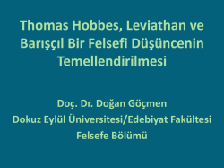 Thomas Hobbes, Leviathan ve Barış&ccedil;ıl Felsefe