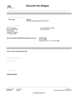 G&uuml;venlik Veri Belgesi