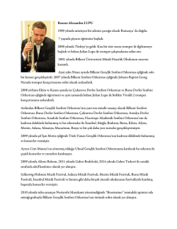 &Ouml;ğretim G&ouml;revlisi Renato Alexandru LUPU