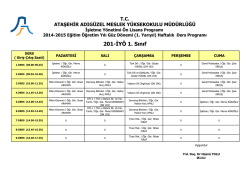 201-İY&Ouml; 1. Sınıf - Ataşehir Adıg&uuml;zel Meslek Y&uuml;ksekokulu