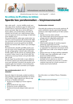 Sporda kas yaralanmaları &ndash; k&uuml;&ccedil;&uuml;msenmemeli