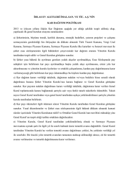 Kar Dağıtım Politikası
