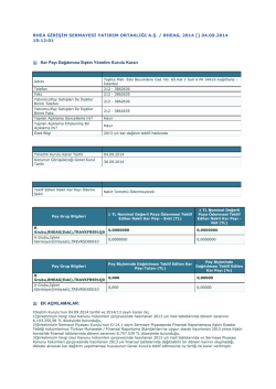 Kar Dağıtım Teklifi