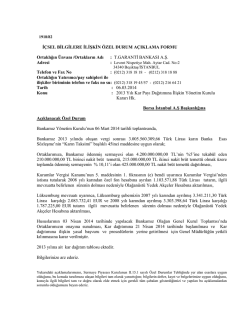 2013 Yılı Kar Payı Dağıtımına İlişkin Y&ouml;netim Kurulu