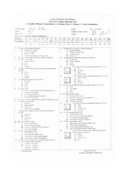 101 nolu öğrencinin sınav kağıdı (PDF Dosyası)
