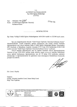 T.C. - Altınözü İlçe Milli Eğitim Müdürlüğü