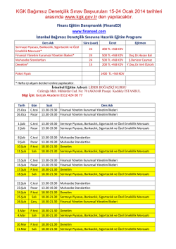 KGK Bağımsız Denet&ccedil;ilik Sınav Başvuruları 15