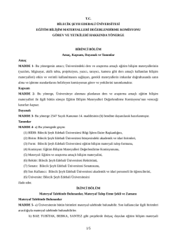 Eğitim-Bilişim Materyalleri Komisyon Y&ouml;nergesi