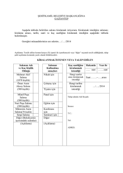 ŞEHİTKAMİL BELEDİYE BAŞKANLIĞINA GAZİANTEP Aşağıda