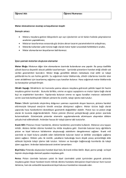 Motor elemanlarının boyutlarının tespiti