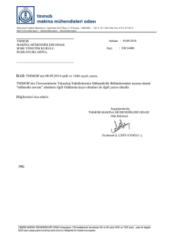 tmmob makina m&uuml;hendisleri odası