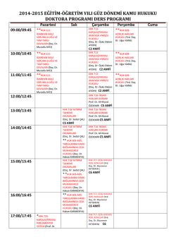 2014-2015 eğitim-&ouml;ğretim yılı g&uuml;z d&ouml;nemi kamu hukuku doktora