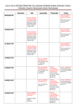2013-2014 eğitim-öğretim yılı bahar dönemi kamu hukuku tezli