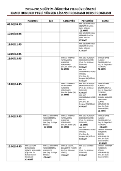 2014-2015 eğitim-&ouml;ğretim yılı g&uuml;z d&ouml;nemi kamu hukuku tezli y&uuml;ksek