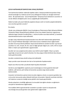 &Ccedil;OCUK HAPİSHANELERİ SEMPOZYUMU