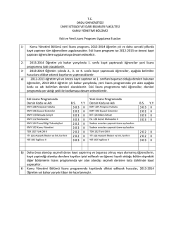 kamu y&ouml;netimi b&ouml;l&uuml;m&uuml; - &Uuml;nye İktisadi İdari Bilimler Fak&uuml;ltesi