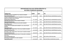 üniversitemiz 2014-2015 eğitim-öğretim yılı kültürel etkinlikler