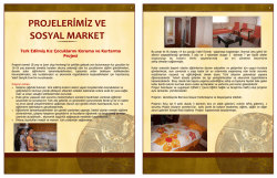 PROJELERİMİZ VE SOSYAL MARKET