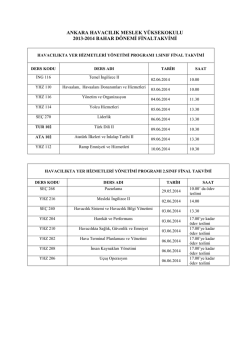 ankara havacılık meslek y&uuml;ksekokulu 2013