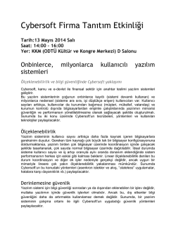 Cybersoft Firma Tanıtım Etkinliği