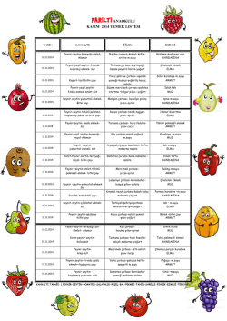 Kasım YEMEK LİSTESİ 2014--