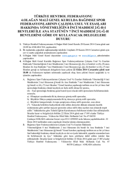 2014 Olağan Mali Genel Kurul Delegelere &Ccedil;ağrı