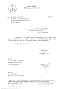 İmam Hatip ,M&uuml;ezzin Kayyim v - Uşak Milli Egitim M&uuml;d&uuml;rl&uuml;ğ&uuml;