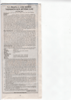 T.c. PoLATLı 2. ıcRA oAıREsi TAşıNMrızıN A&ccedil;ık
